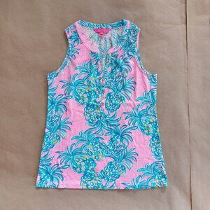 Lilly Pilitzer Hot Pink Tank Blouse Top Women's XS